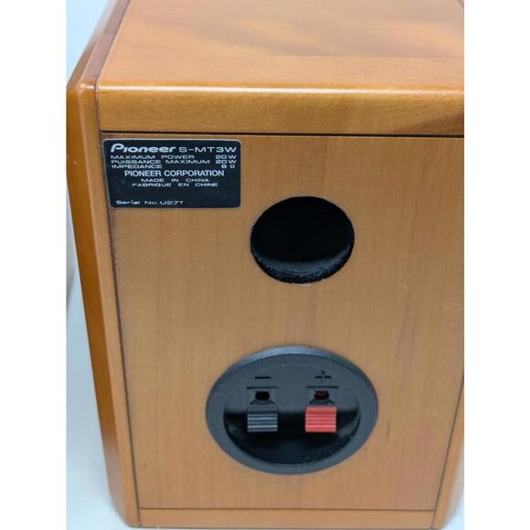 Pioneer Mini Micro Compact Small Tiny Bookshelf Speakers Wood Wooden S-MT3W - Picture 7 of 8